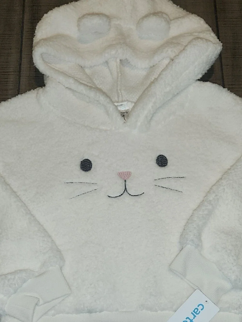 Carter's Cream Sherpa Hoodie with Bear Ears